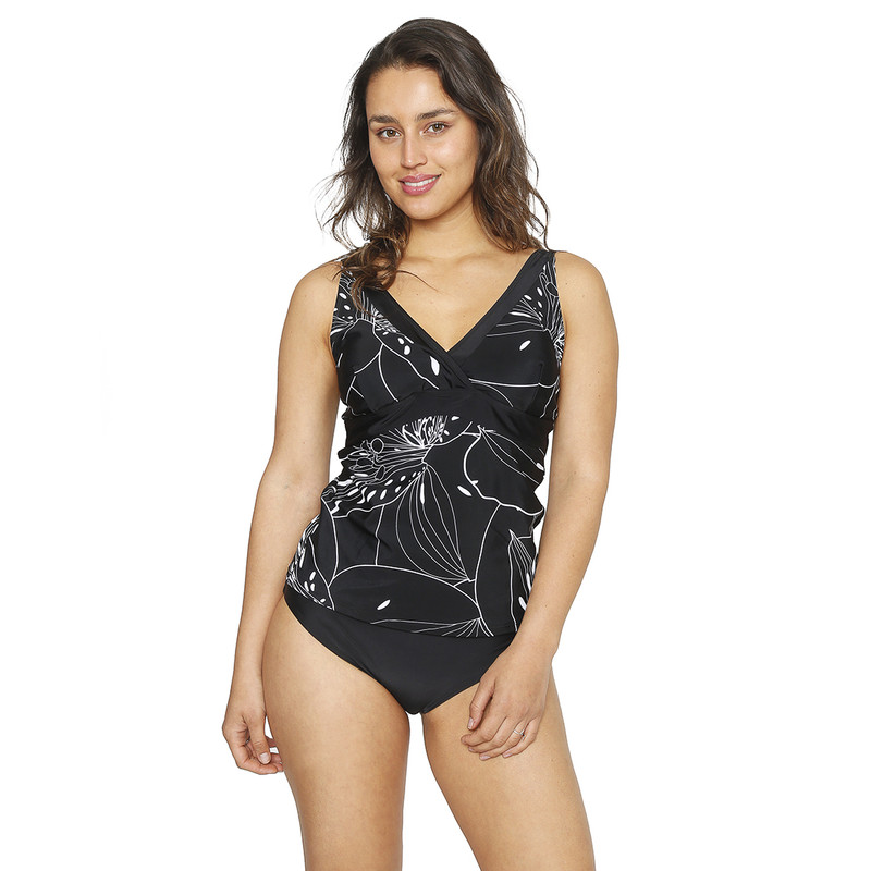 TRAJE DE BAÑO MUJER H2O WEAR TANKINI CONTROL BANDA NEGRO AZABACHE - 7