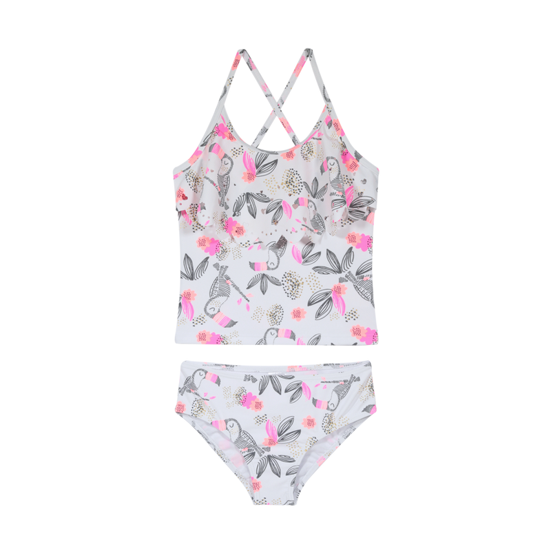 TRAJE DE BAÑO NIÑA TANKINI UV30+ H2O WEAR BLANCO - 1