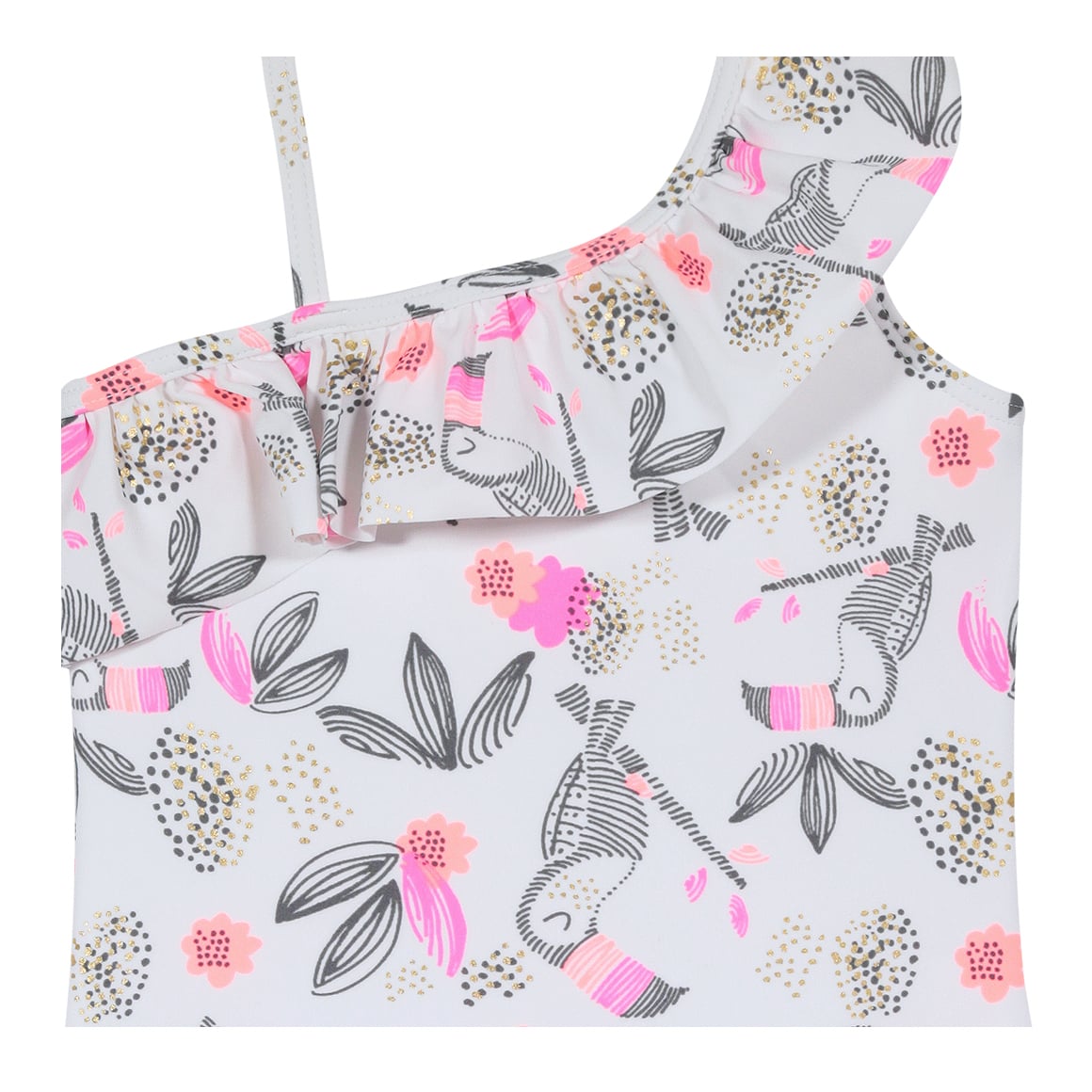 TRAJE DE BAÑO NIÑA ENTERO UV30+ H2O WEAR BLANCO - 3