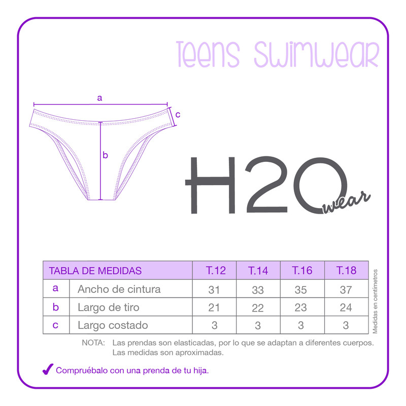 TRAJE DE BAÑO TEENS NIÑA BIKINI UV30+ H2O WEAR CORAL - 4