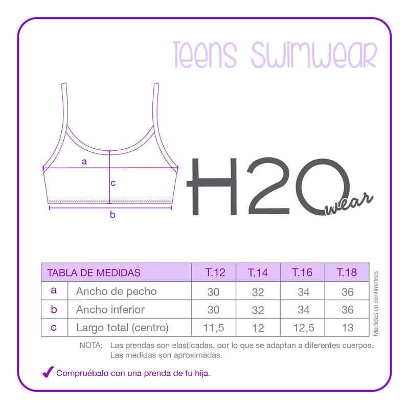 TRAJE DE BAÑO NIÑA H2O WEAR TEENS BIKINI UV30+ - 3