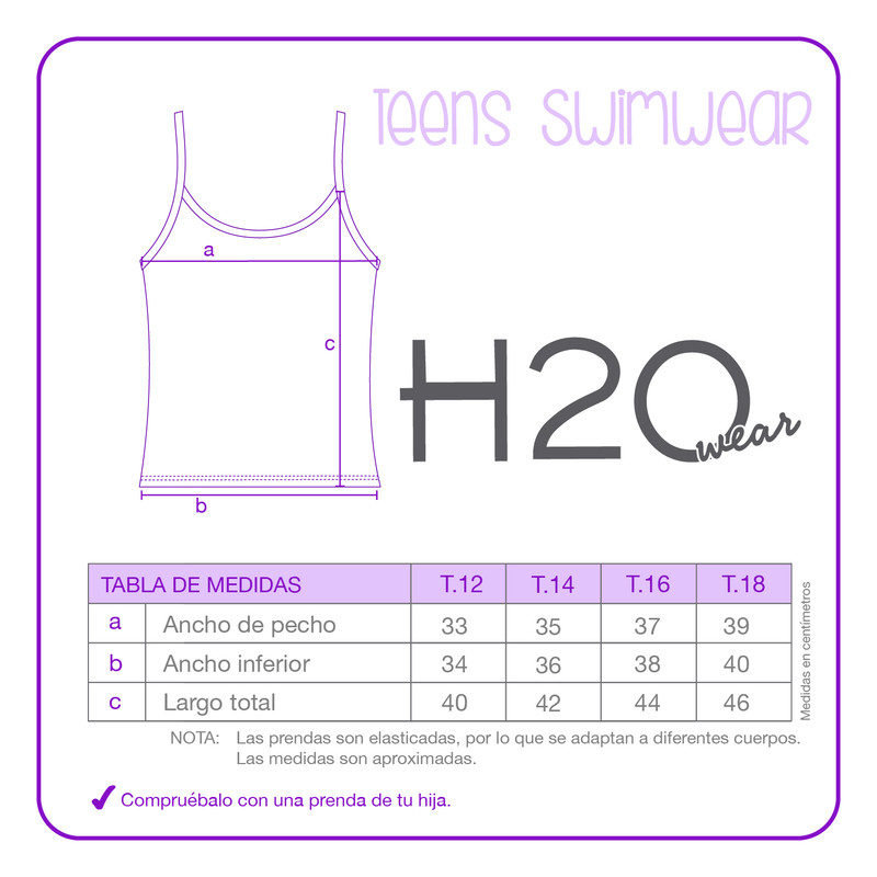 TRAJE DE BAÑO TEENS NIÑA TANKINI UV30+ H2O WEAR - 3