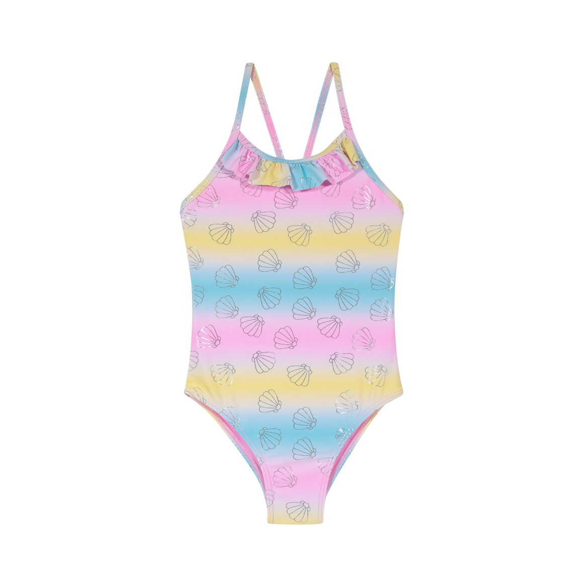 TRAJE DE BAÑO NIÑA H2O WEAR TURQUESA ENTERO CRUZADO ENTERO UV30+ - 1