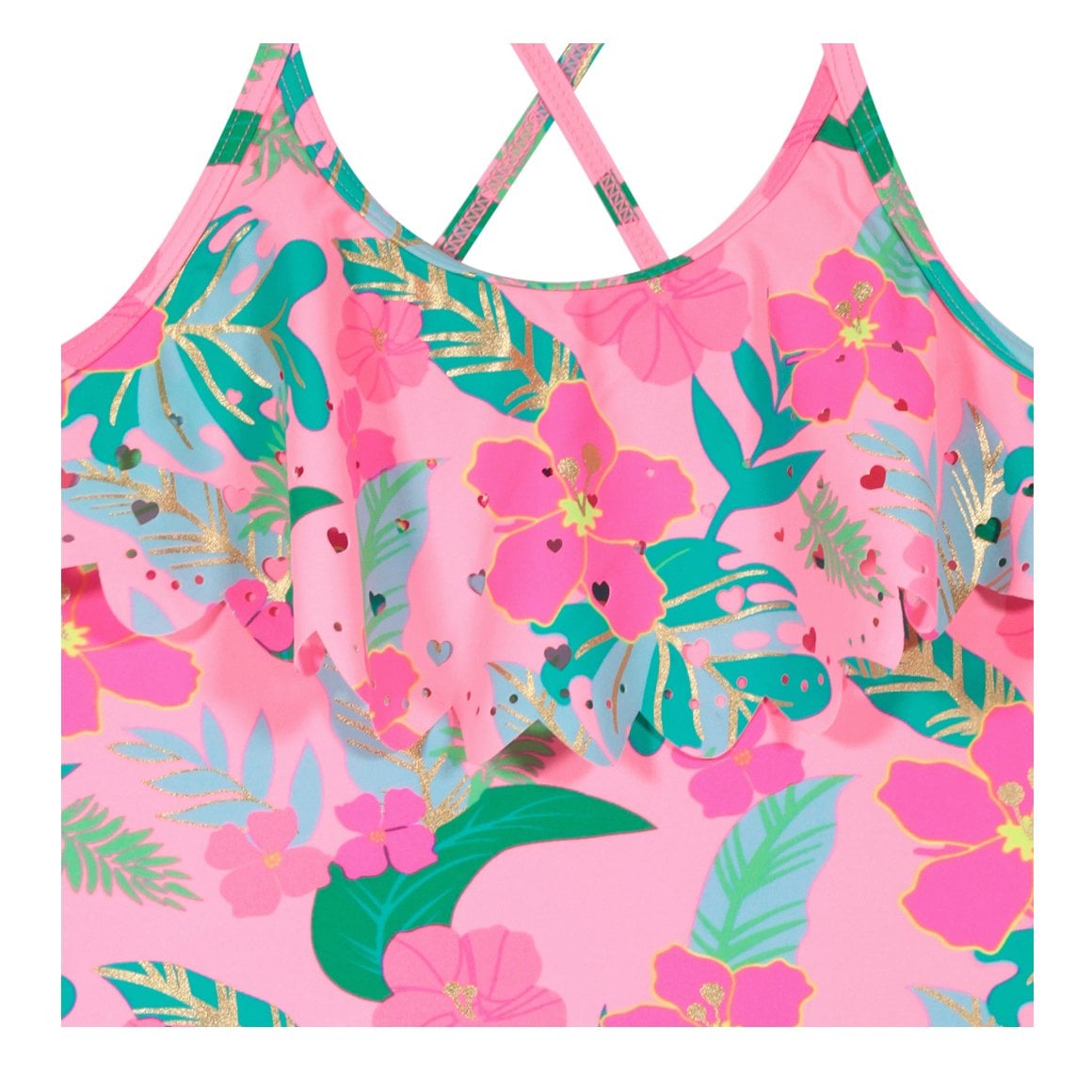 TRAJE DE BAÑO NIÑA TANKINI UV30+ H2O WEAR CORAL - 3