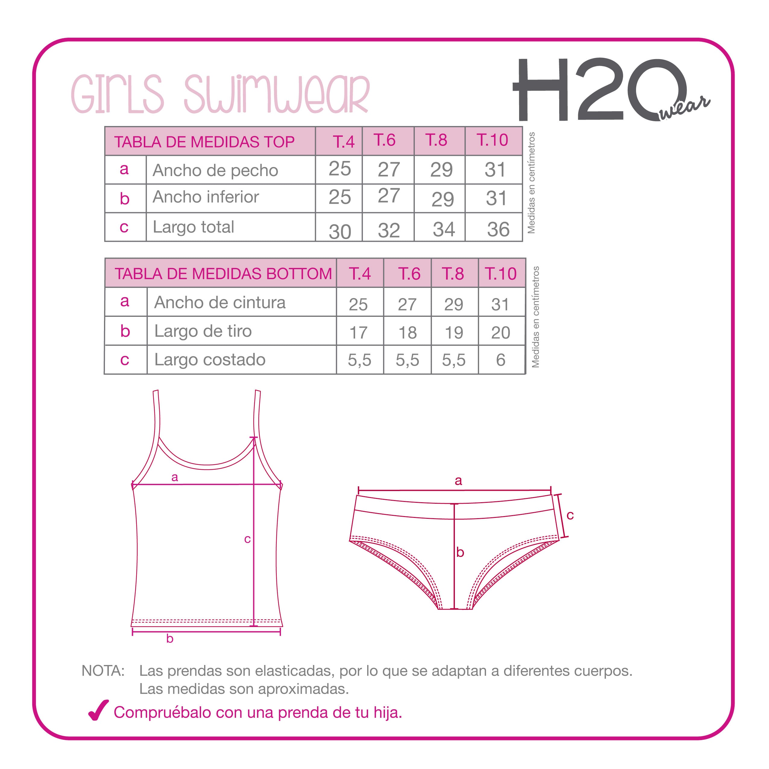 TRAJE DE BAÑO NIÑA TANKINI UV30+ H2O WEAR CORAL - 4