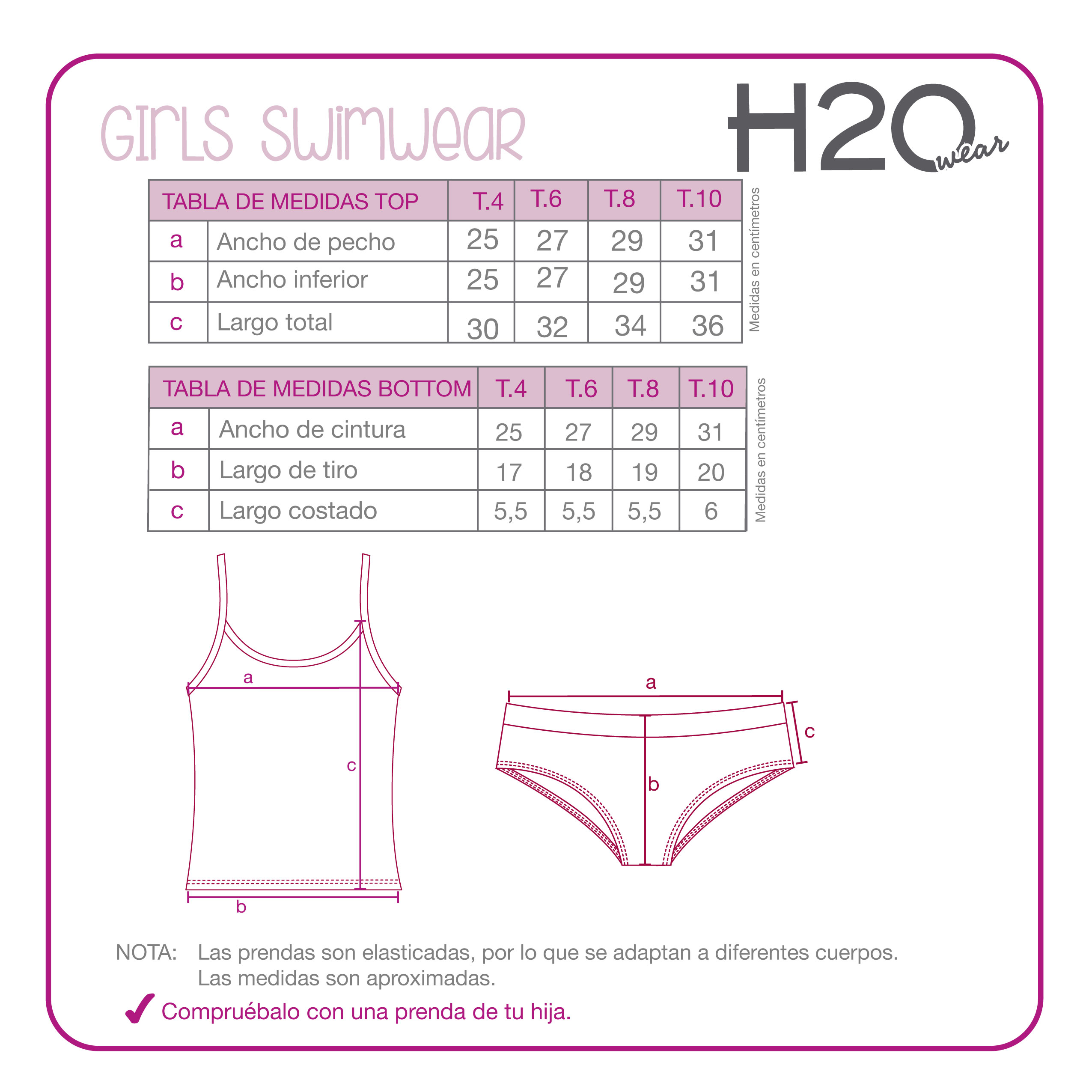 TRAJE DE BAÑO NIÑA TANKINI UV30+ H2O WEAR CELESTE - 4
