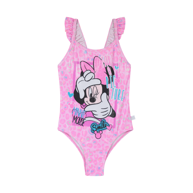 TRAJE DE BAÑO NIÑA DISNEY ROSADO ENTERO MINNIE - 1