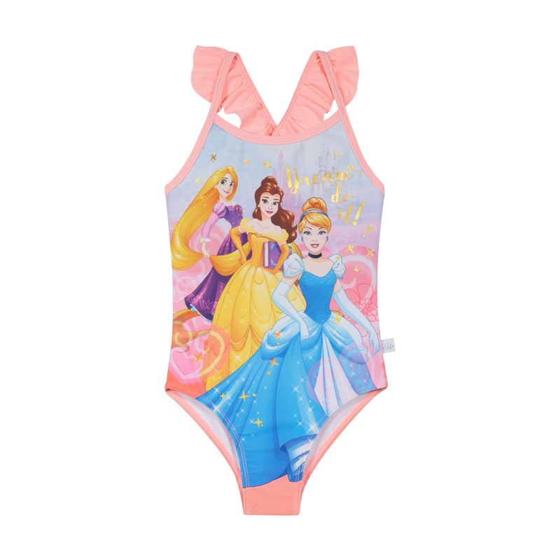 TRAJE DE BAÑO NIÑA DISNEY CORAL ENTERO PRINCESAS - 1