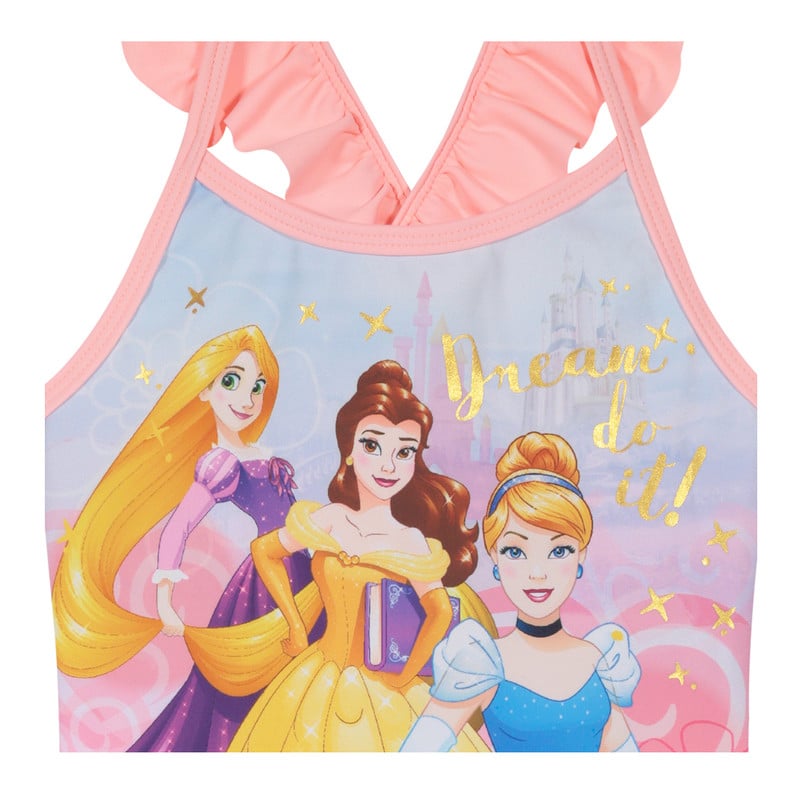 TRAJE DE BAÑO NIÑA DISNEY CORAL ENTERO PRINCESAS - 3