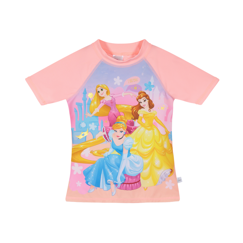 POLERA NIÑA MANGA CORTA UV 50+ DISNEY PRINCESAS CORAL - 1
