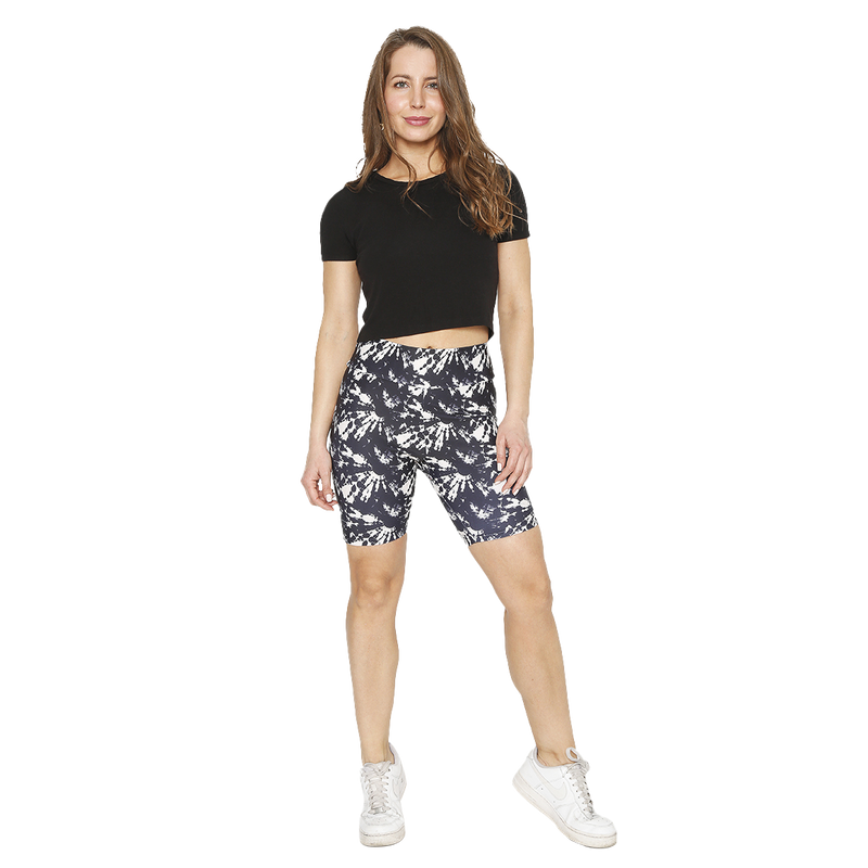 CALZA BIKER MUJER H2O WEAR GRIS CON PRETINA TIE DYE - 1