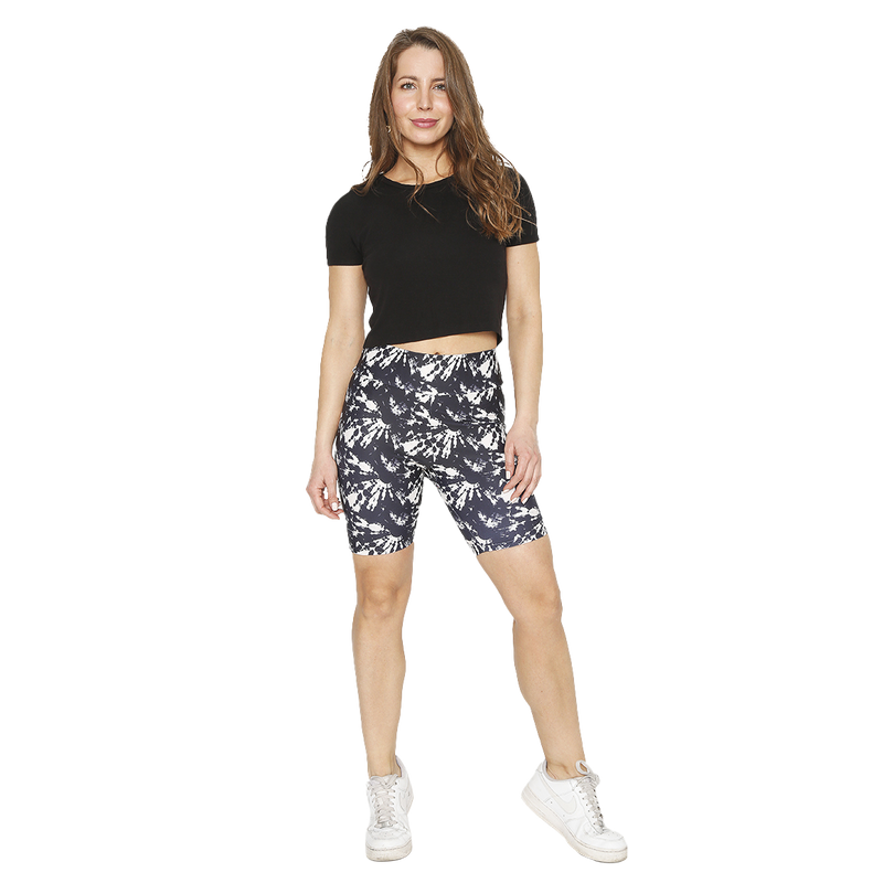 CALZA BIKER MUJER H2O WEAR GRIS CON PRETINA TIE DYE - 1