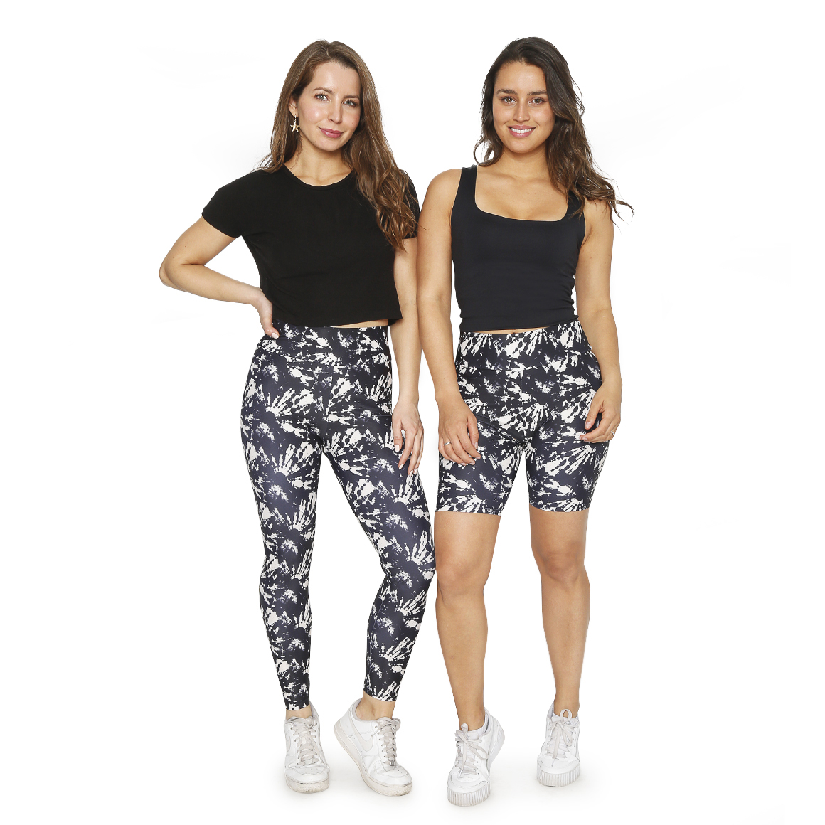 CALZA BIKER MUJER H2O WEAR GRIS CON PRETINA TIE DYE - 6