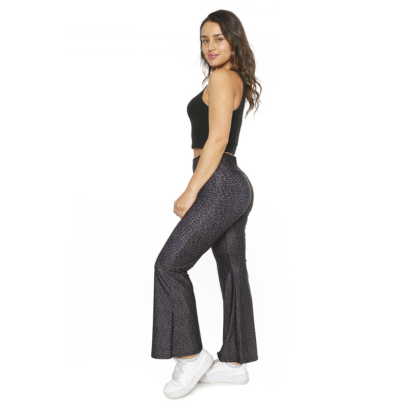 CALZA MUJER H2O WEAR CAFÉ FLARE CON PRETINA JAGUAR - 6