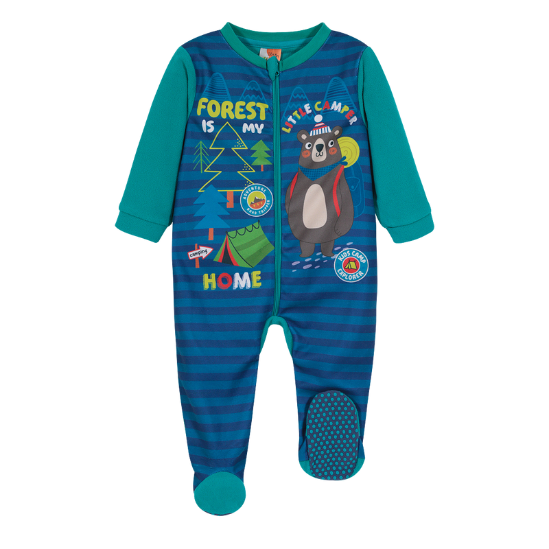PIJAMA POLAR SUSTENTABLE NIÑO H2O WEAR AZUL BEBE ENTERO - 1