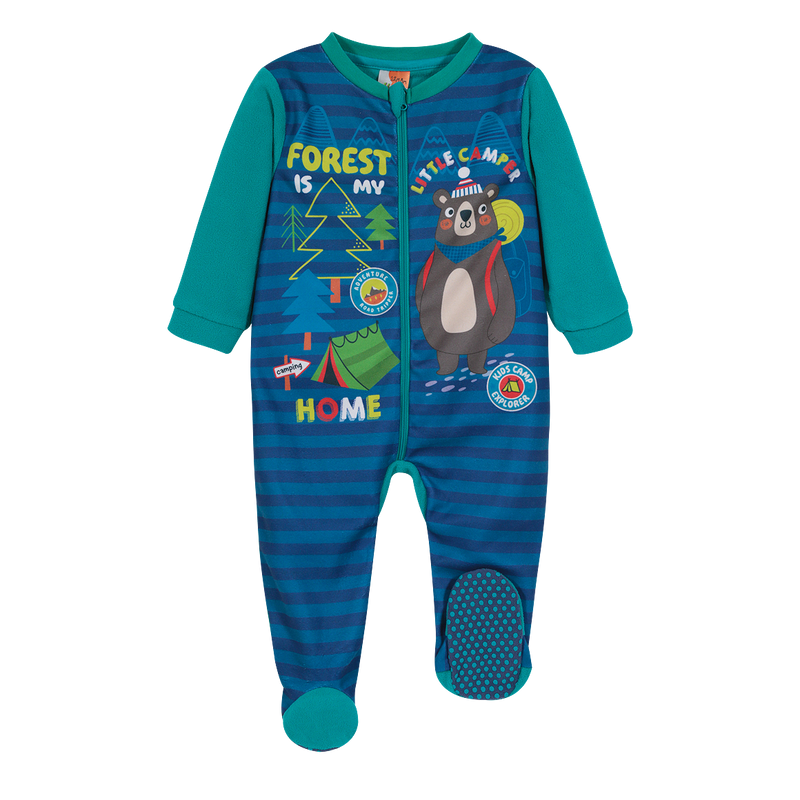 PIJAMA POLAR SUSTENTABLE NIÑO H2O WEAR AZUL BEBE ENTERO - 1