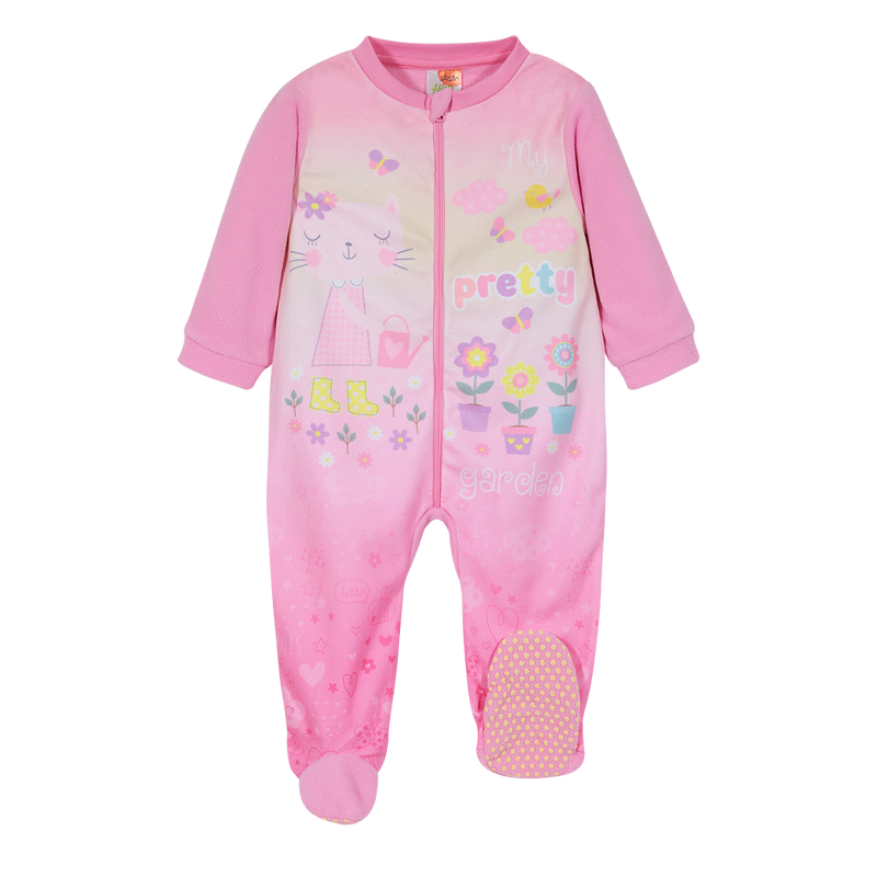 PIJAMA NIÑA H2O WEAR ROSADO BEBÉ ENTERO POLAR SUSTENTABLE - 1