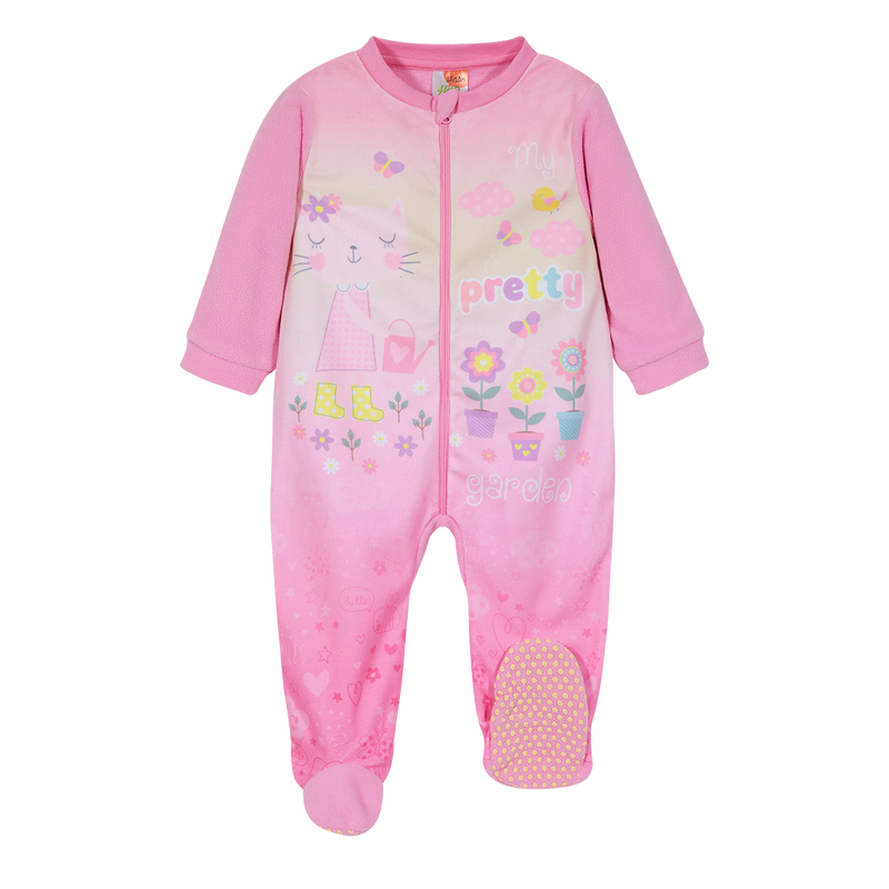 PIJAMA NIÑA H2O WEAR ROSADO BEBÉ ENTERO POLAR SUSTENTABLE - 1