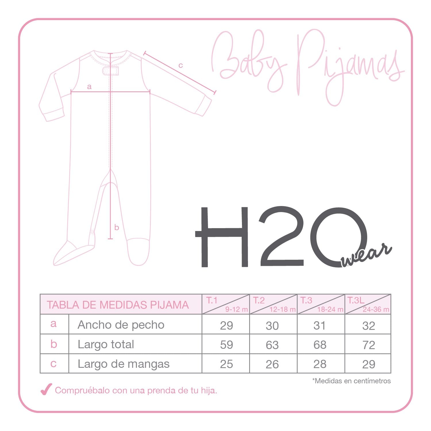 PIJAMA NIÑA H2O WEAR ROSADO BEBÉ ENTERO POLAR SUSTENTABLE - 3