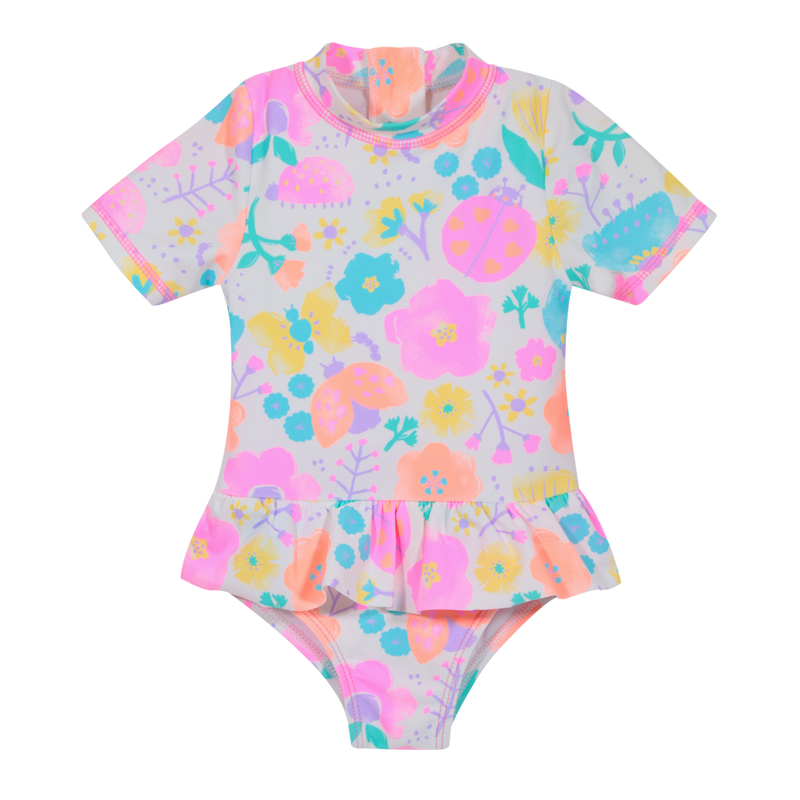TRAJE DE BAÑO BEBE NIÑA H2O WEAR BLANCO ENTERO UV50+ M/CORTA - 1