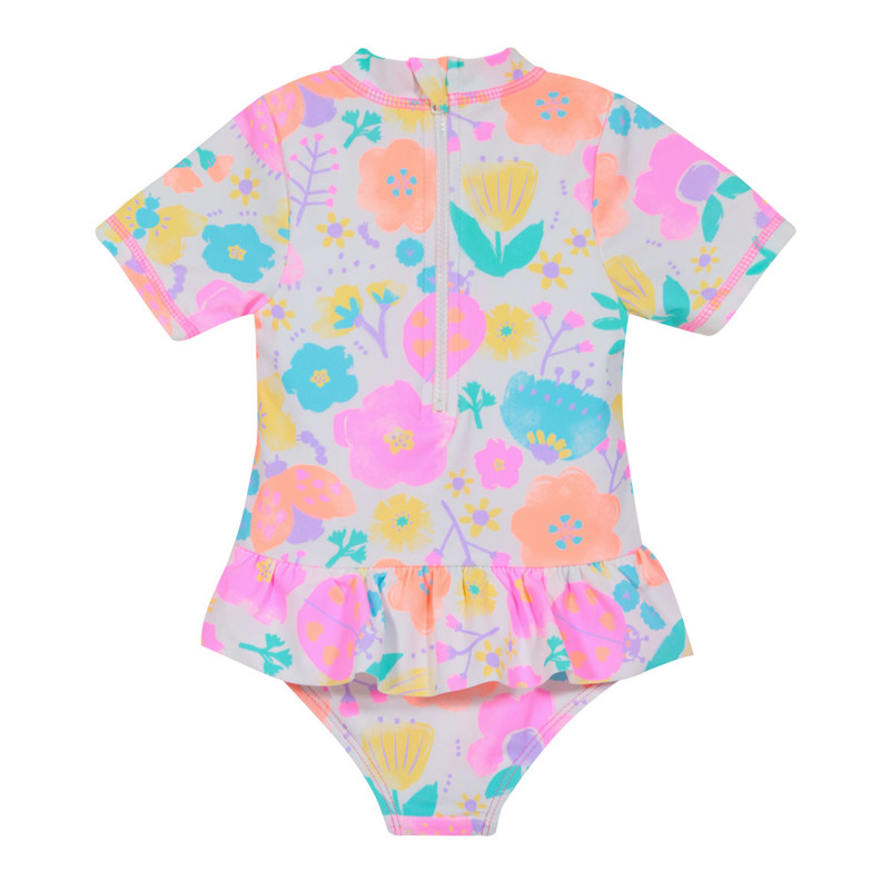 TRAJE DE BAÑO BEBE NIÑA H2O WEAR BLANCO ENTERO UV50+ M/CORTA - 2