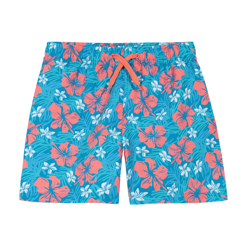 TRAJE DE BAÑO NIÑO H2O WEAR TURQUESA SHORT ESTAMPADO - 1
