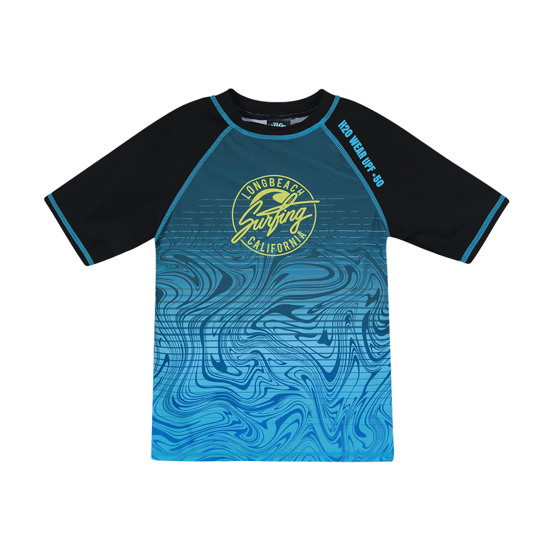 POLERA NIÑO UV50+ H2O WEAR M/CORTA NEGRO - 1