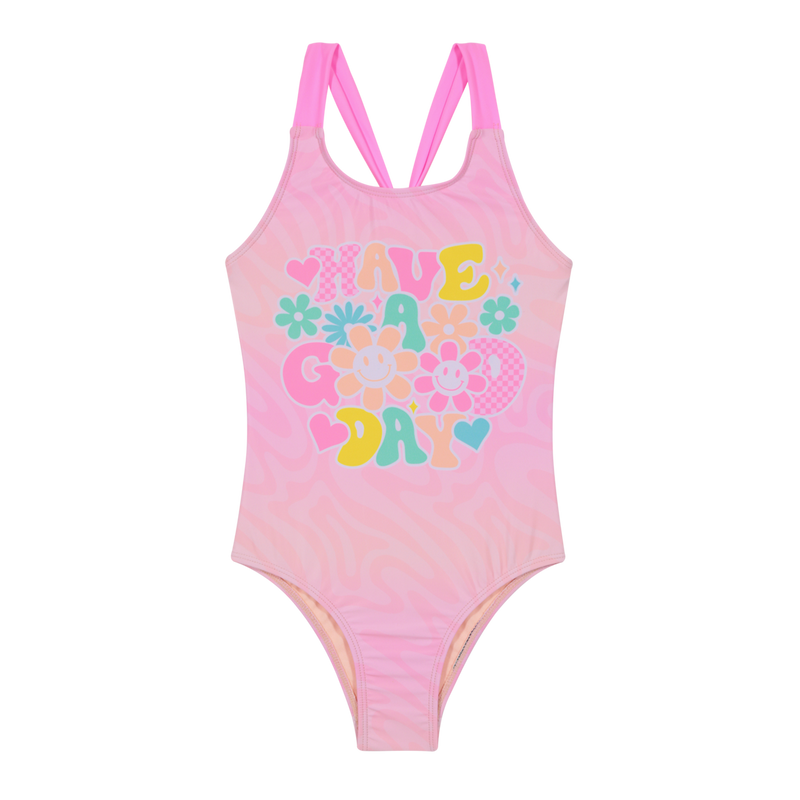 TRAJE DE BAÑO NIÑA H2O WEAR ROSADO ENTERO UV30+ SUBLIMADO - 1