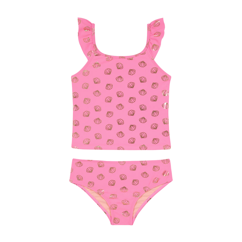 TRAJE DE BAÑO NIÑA H2O WEAR CORAL TANKINI UV30+ TOP CON MANGAS PARA - 1