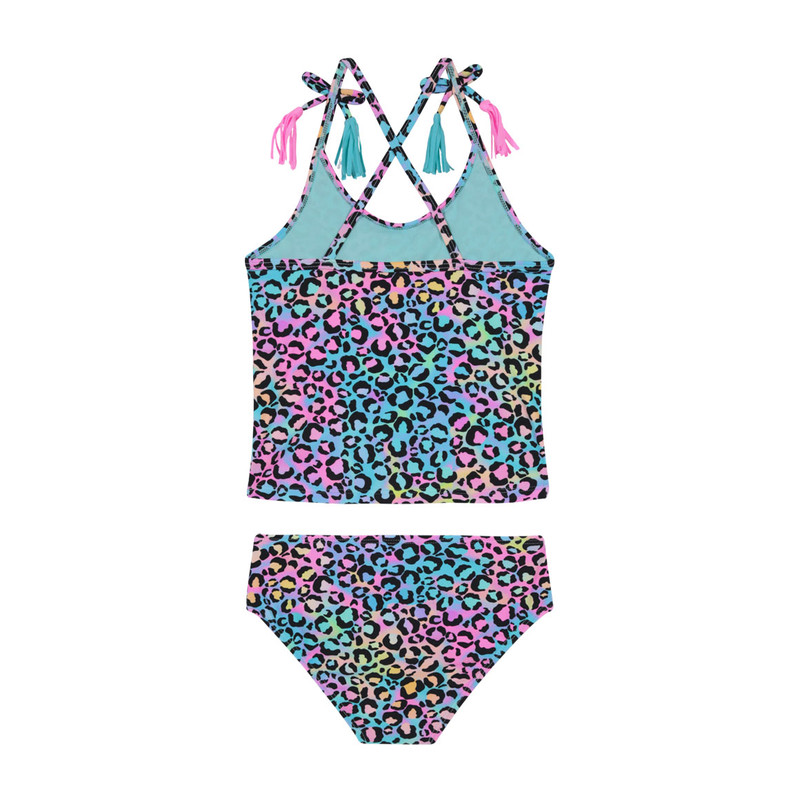 TRAJE DE BAÑO NIÑA H2O WEAR ROSADO TANKINI UV30+ CON VUELOS PARA - 2