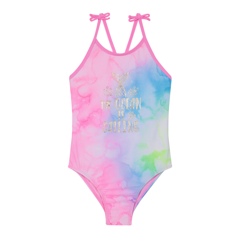TRAJE DE BAÑO NIÑA H2O WEAR ROSADO ENTERO UV30+ FOLIA - 1