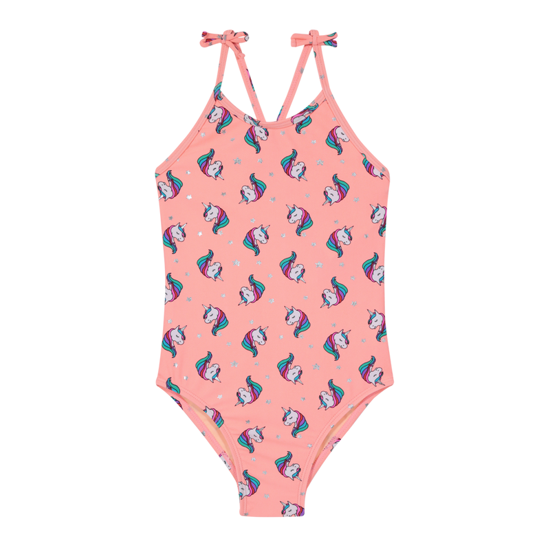 TRAJE DE BAÑO NIÑA H2O WEAR CORAL ENTERO UV30+ FOLIA - 1