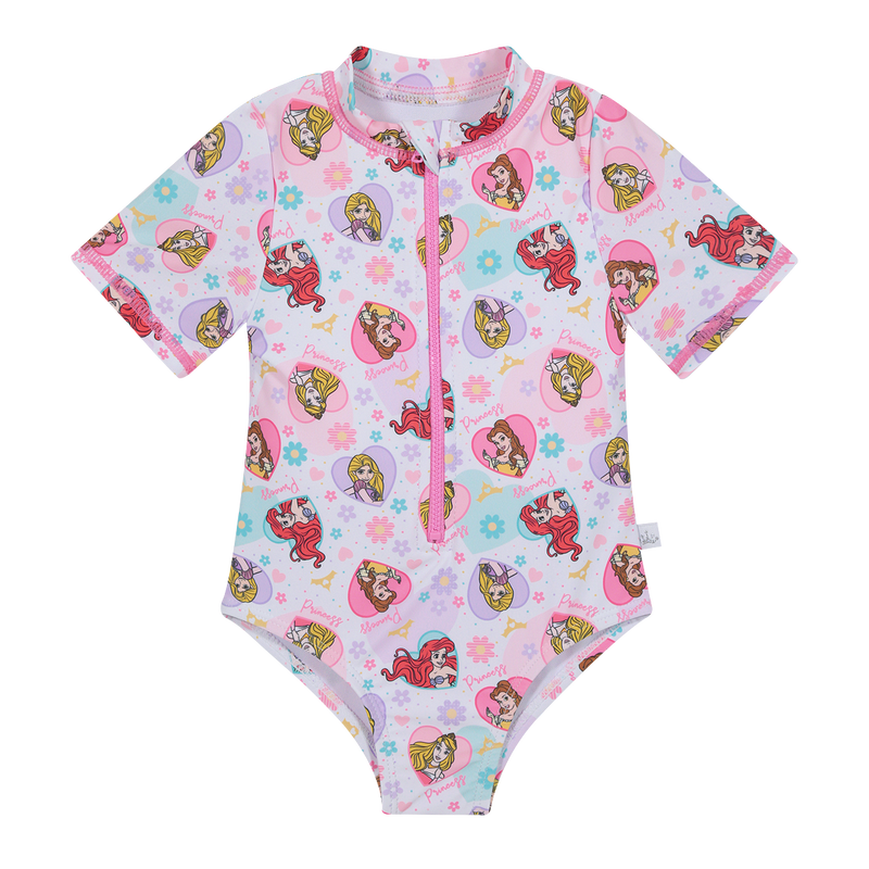 TRAJE DE BAÑO BEBE NIÑA DISNEY BLANCO ENTERO PRINCESA M/CORTA - 1
