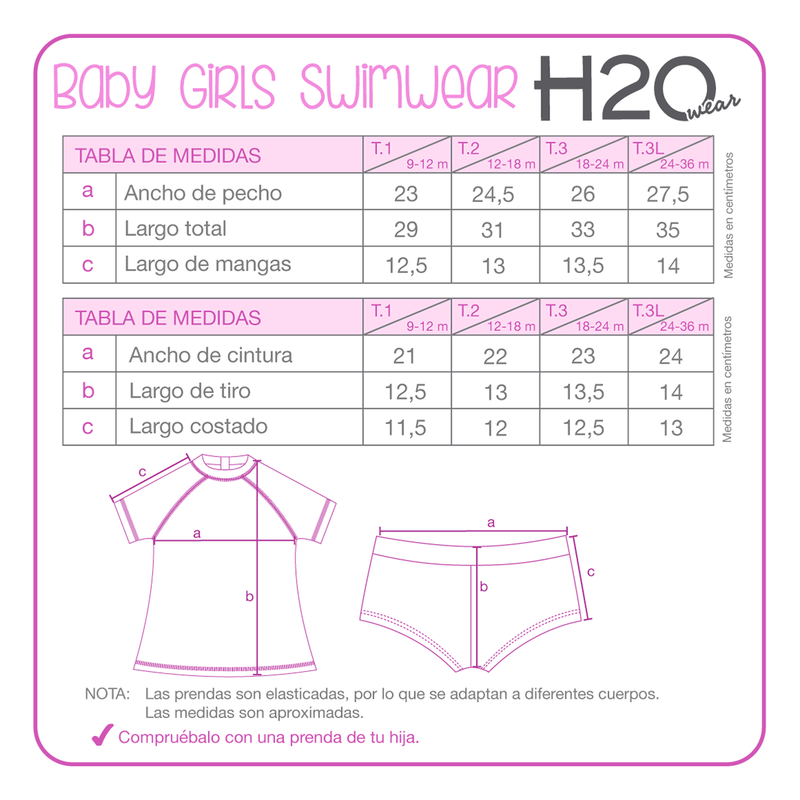 TRAJE DE BAÑO BEBE NIÑA DISNEY ROJO SET UV UV50+ MINNIE M/CORTA - 3