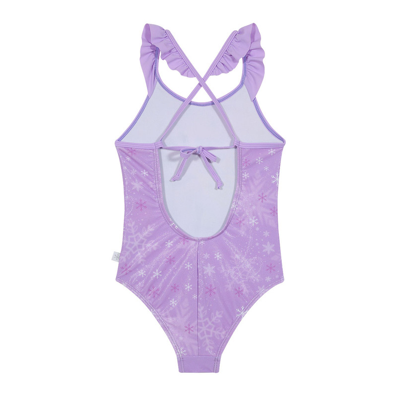 TRAJE DE BAÑO NIÑA DISNEY LILA ENTERO FROZEN C/VUELOS - 2