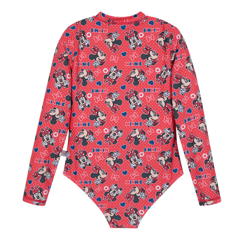 TRAJE DE BAÑO NIÑA ENTERO UV50+ DISNEY MINNIE ROJO M/LARGA - 2