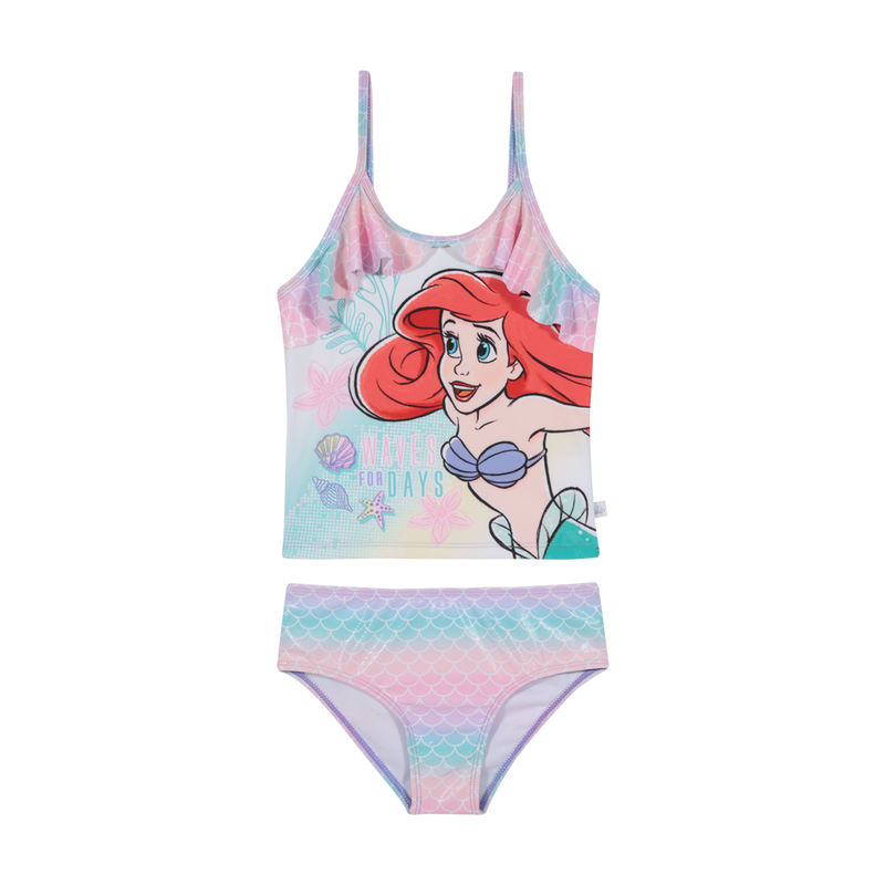 TRAJE DE BAÑO NIÑA DISNEY ROSADO TANKINI PRINCESAS C/VUELOS - 1