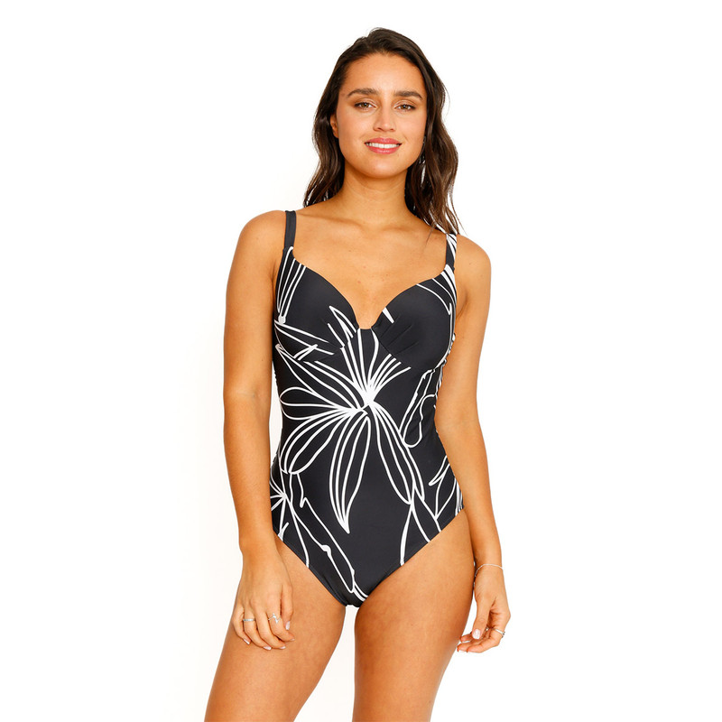 TRAJE DE BAÑO MUJER H2O WEAR ENTERO COPAS PARA NEGRO - 2