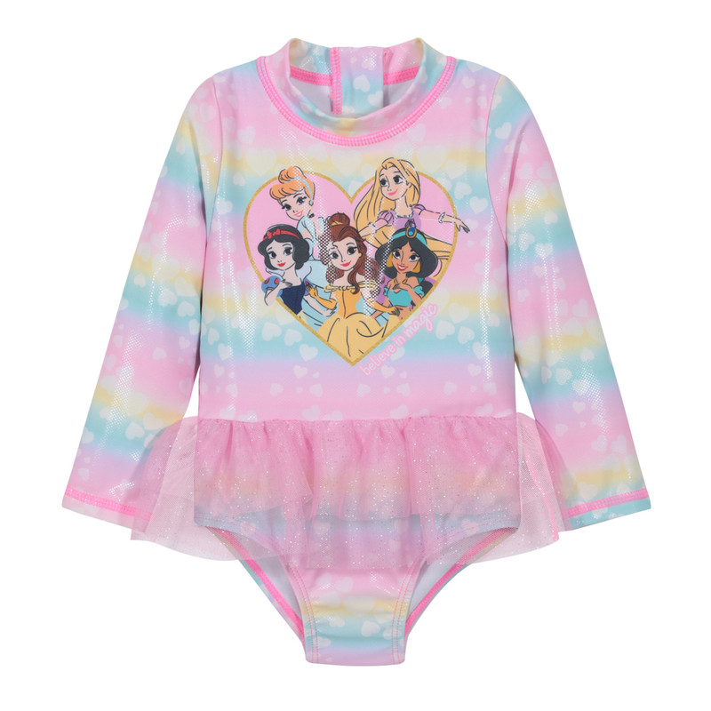 TRAJE DE BAÑO BEBE NIÑA DISNEY MANGA LARGA UV50+ PRINCESAS - 1