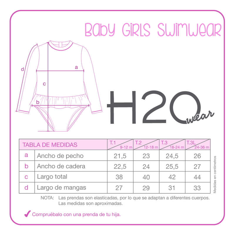 TRAJE DE BAÑO BEBE NIÑA DISNEY MANGA LARGA UV50+ PRINCESAS - 4