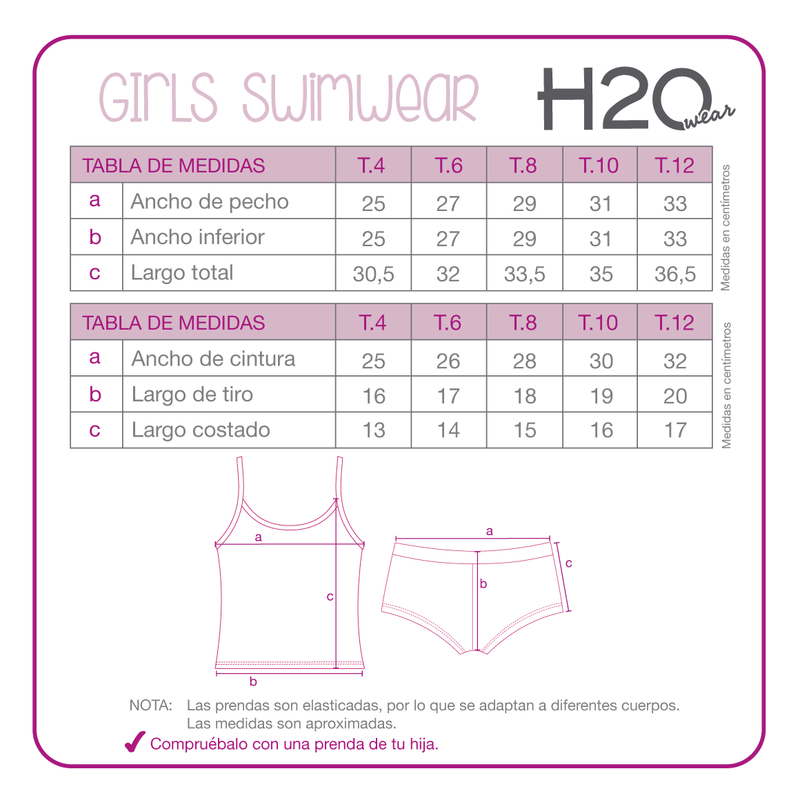 TRAJE DE BAÑO NIÑA H2O WEAR TANKINI UV30+ RULES - 3