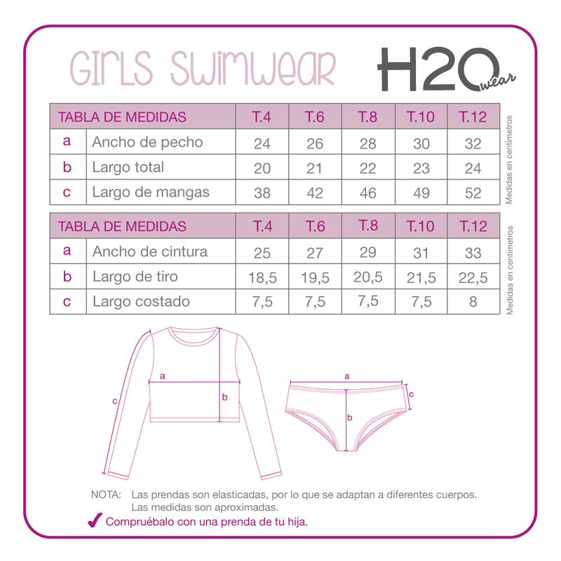 TRAJE DE BAÑO NIÑA H2O WEAR TANKINI UV30+ CROP TOP - 3