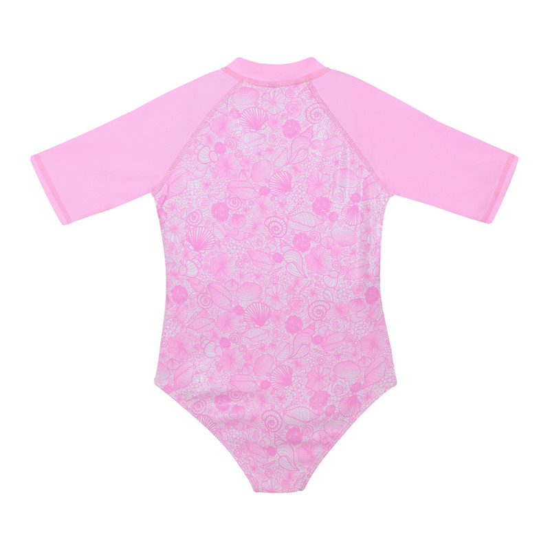 TRAJE DE BAÑO NIÑA H2O WEAR FUCSIA MANGA LARGA UV30+ - 2