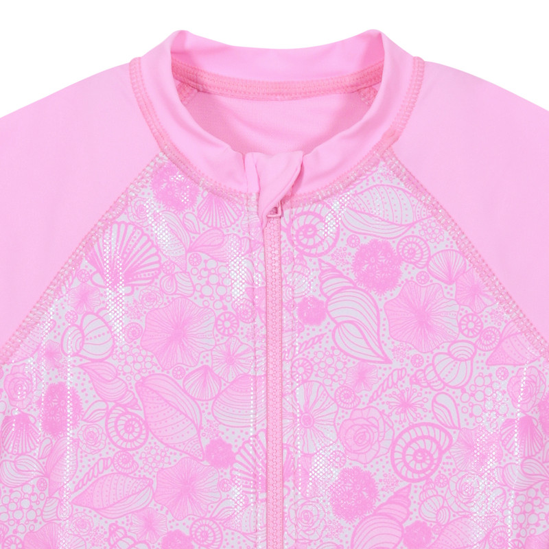 TRAJE DE BAÑO NIÑA H2O WEAR FUCSIA MANGA LARGA UV30+ - 3
