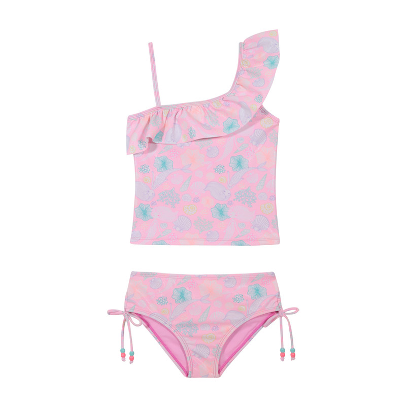 TRAJE DE BAÑO NIÑA H2O WEAR TANKINI UV30+ UN HOMBRO - 1