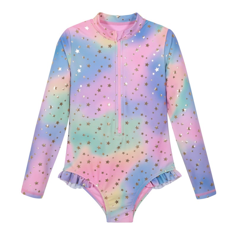 TRAJE DE BAÑO NIÑA H2O WEAR UV30+ FOLIA DORADA - 1