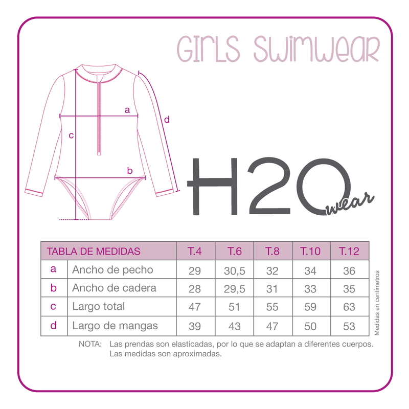TRAJE DE BAÑO NIÑA H2O WEAR UV30+ FOLIA DORADA - 4