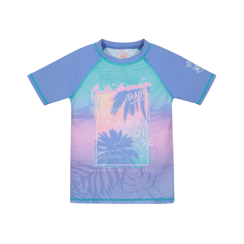 TRAJE DE BAÑO NIÑA H2O WEAR POLERA UV50+ MANGA CORTA - 1