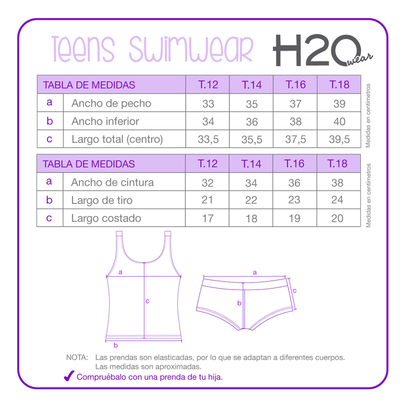TRAJE DE BAÑO NIÑA H2O WEAR TEENS TANKINI UV30+ - 3