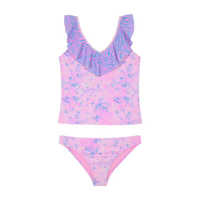 TRAJE DE BAÑO NIÑA H2O WEAR ROSADO TEENS TANKINI UV30+ EN V - 1
